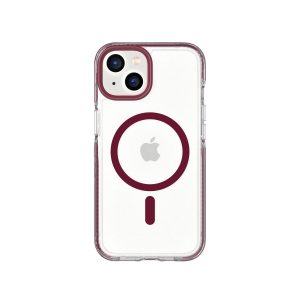 Evo Crystal – Apple iPhone 14 Case MagSafe® Compatible – Burgundy