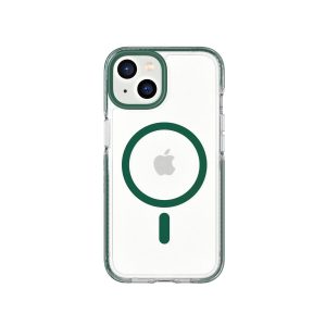 Evo Crystal – Apple iPhone 14 Case MagSafe® Compatible – Moss Green