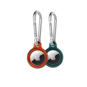 Evo Pop – Apple AirTag Case Bundle (x2) – Tangerine and Verdigris